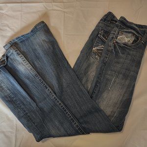 Cowgirl tuff boot cut jeans